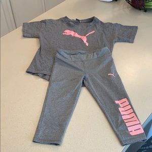 Puma girls athletic set